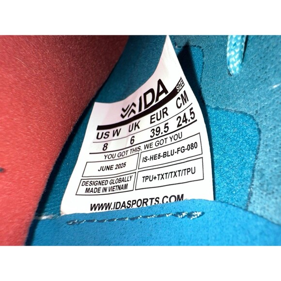 IDA Women's Helia Elite FG/AG Soccer Cleats - Size 8 Womens Blue - Picture 8 of 12